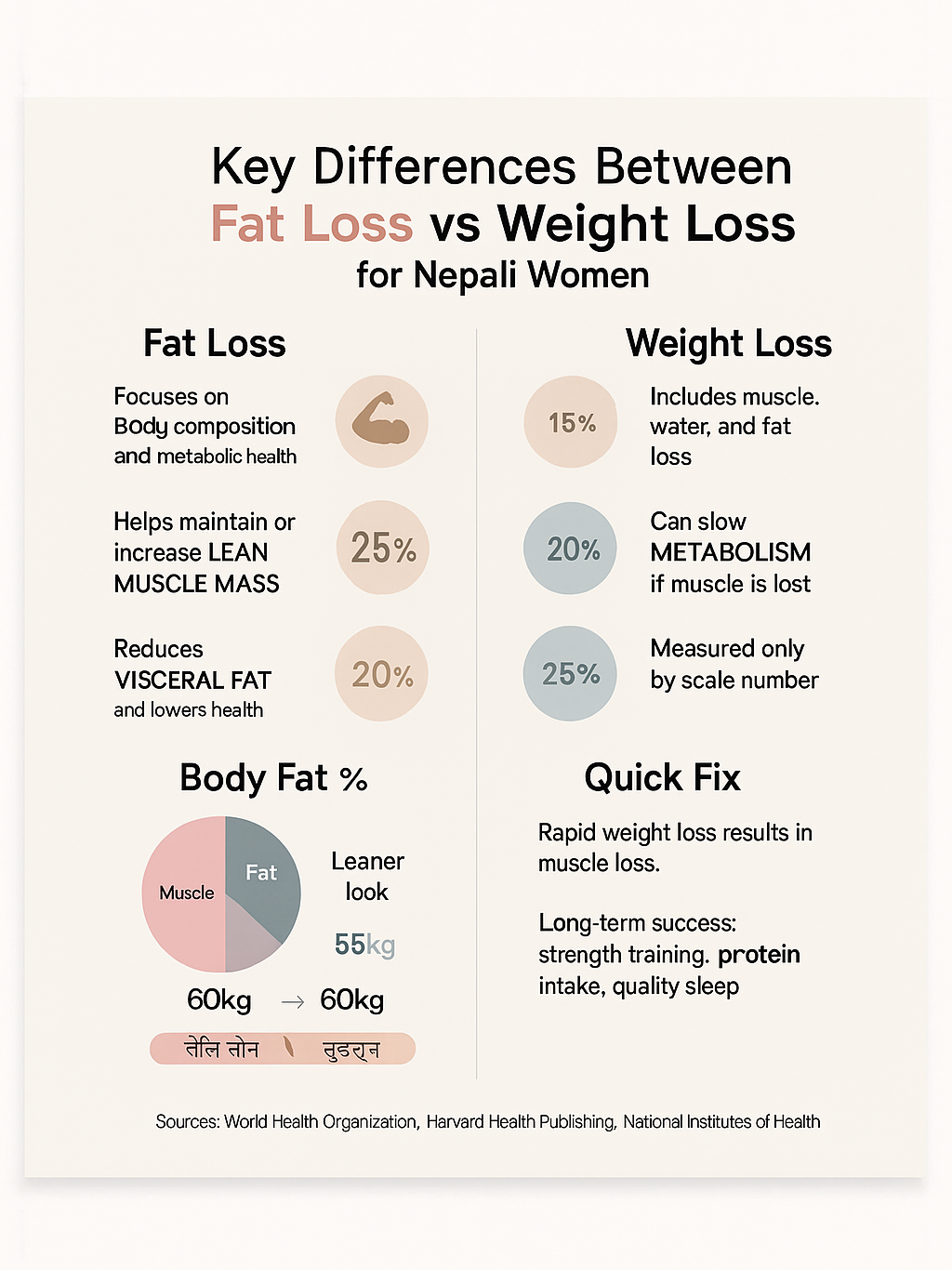 Fat Loss vs Weight Loss: What Every Nepali Woman Should Know